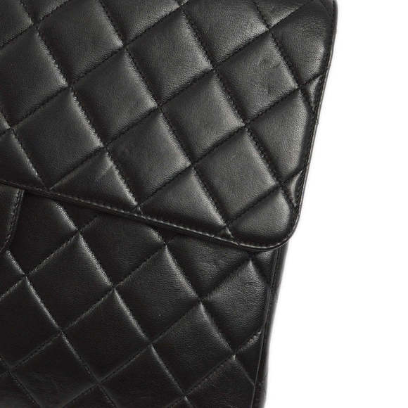 CHANEL Black Lambskin Jumbo Classic Flap Shoulder Bag 181634 - Picture 7 of 10